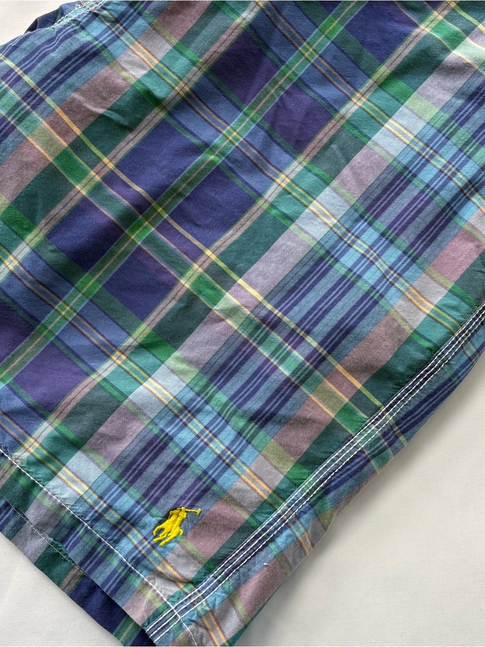 Polo Ralph Lauren Plaid Swimming Trunks Size Large
